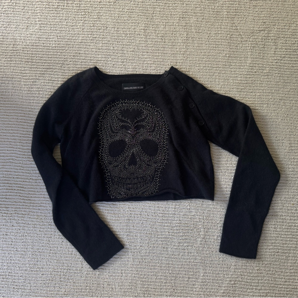 Zadig et Voltaire cashmere cropped sweater!